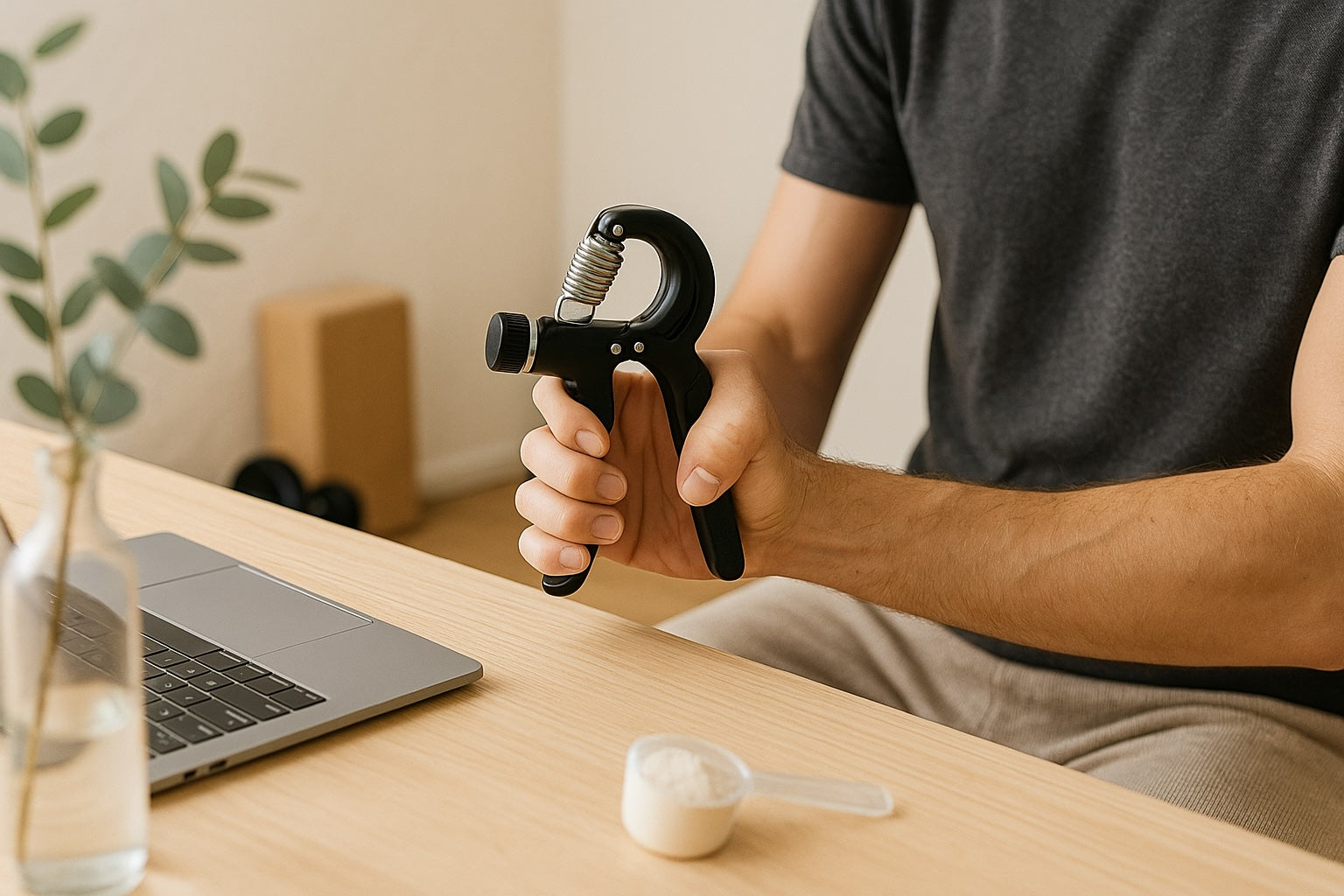 Adjustable hand grip strengthener for forearm training