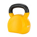 Yellow kettlebell with black handle and '20 KG' marking on a white background