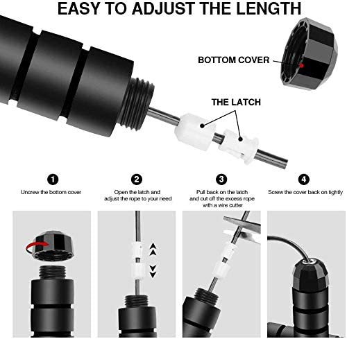 Skipping rope adjust length 
