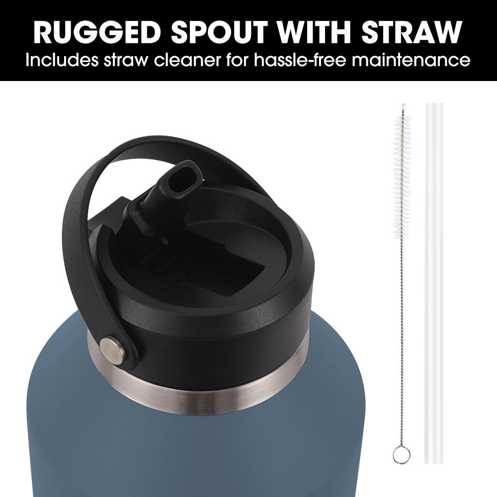 Rugged spout with straw 