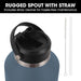 Rugged spout with straw 