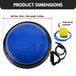 Pilates ball dimensions 