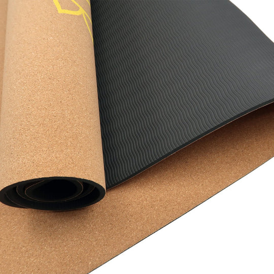 Cork mat with rubber base