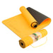 Yellow workout fitness mat 