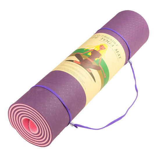 Exercise mat with carry strap 