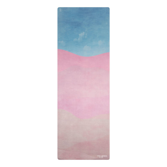 Blue & pink coloured mat