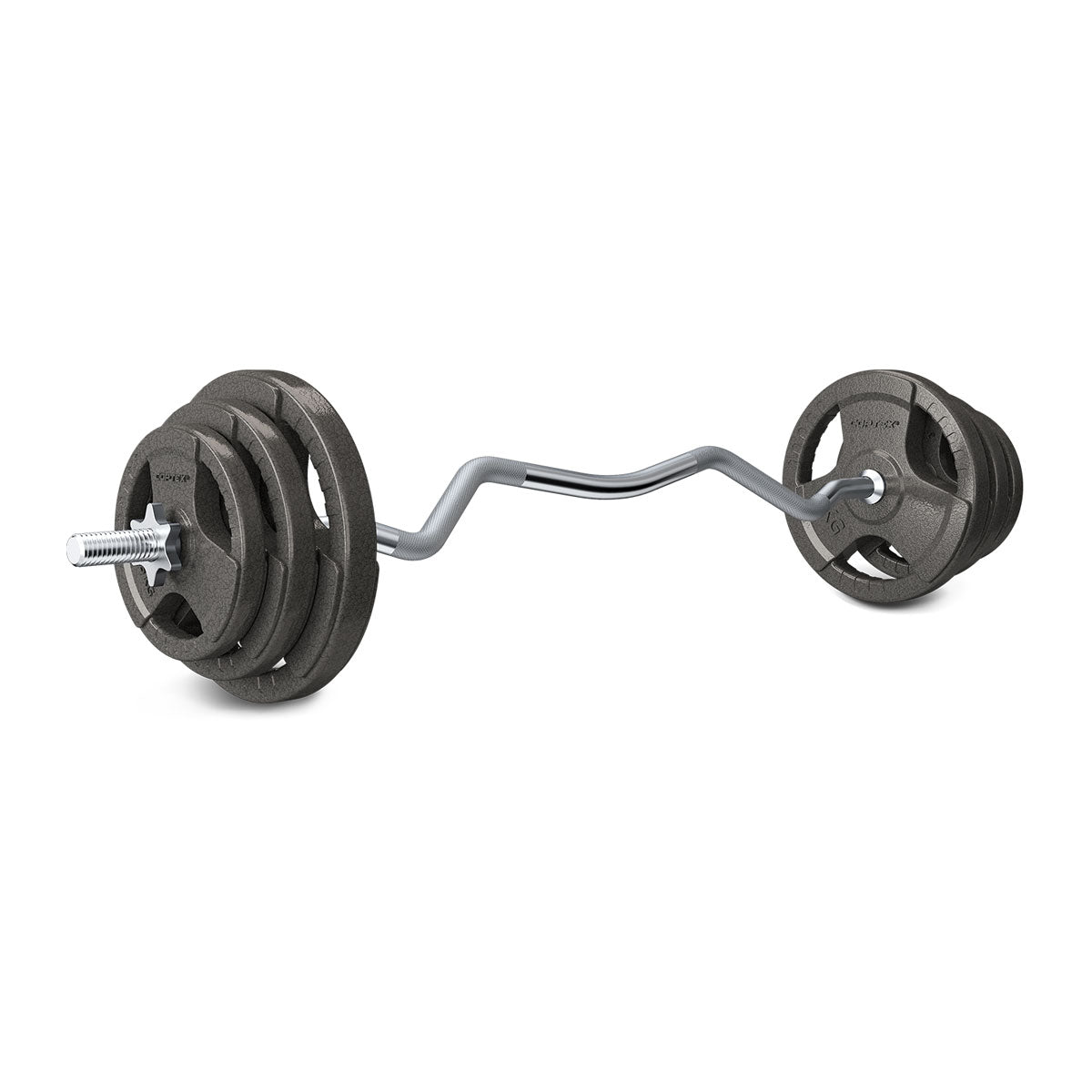 Curl bar with weights
