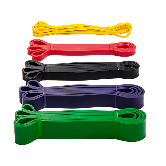 Green, purple, black, red & yellow