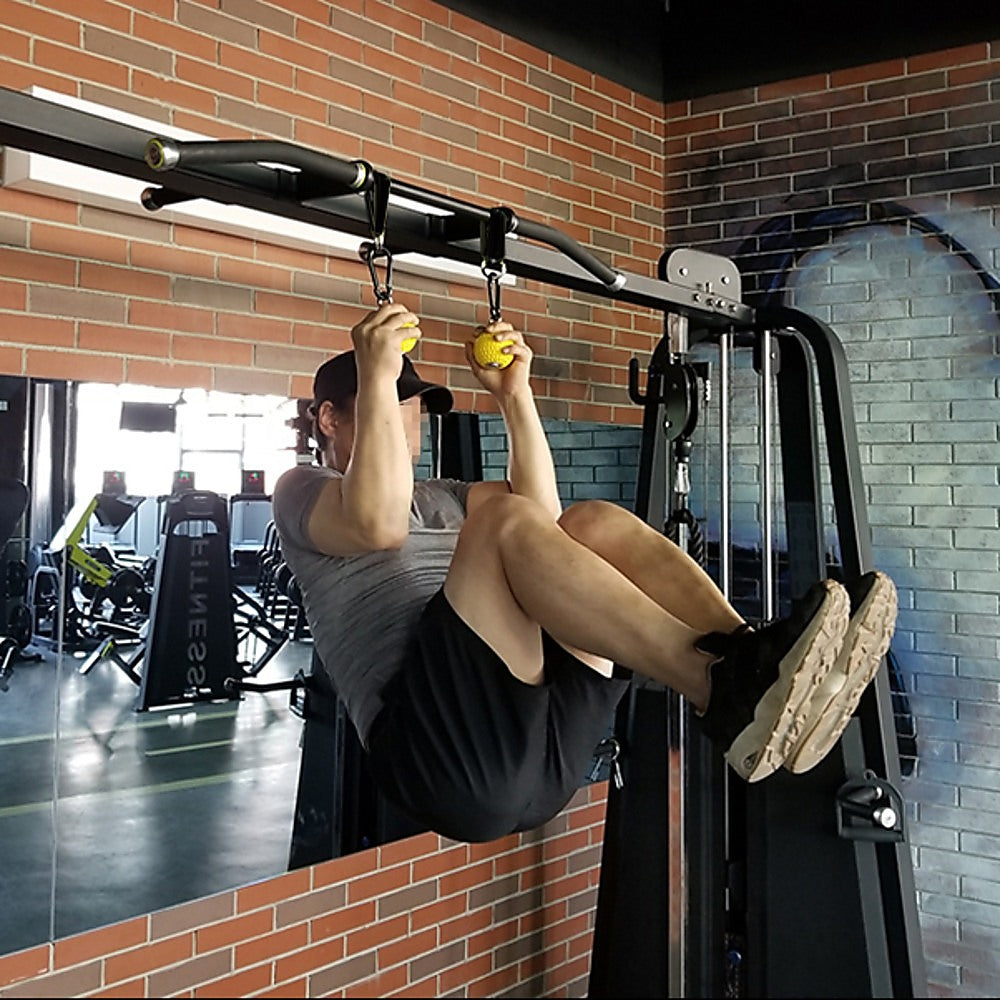 grip ball - man hanging 