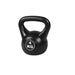 Black kettlebell with '4 KG' marking on a white background
