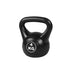 Black kettlebell with '4 KG' marking on a white background