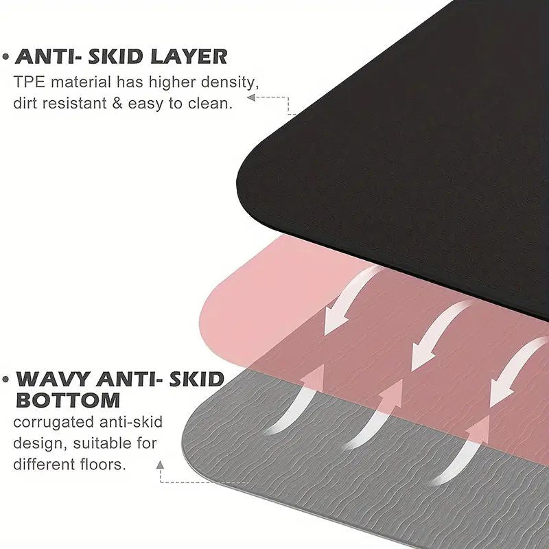 Yoga mat and bag suitable for different floors 