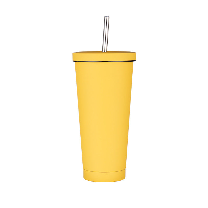 Water bottle with straw 