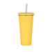 Water bottle with straw 
