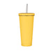 Water bottle with straw 