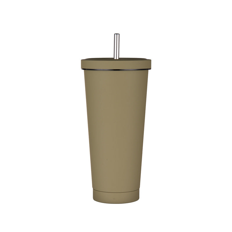 Water bottle with straw 