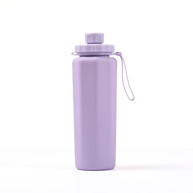 Purple collapsible foldable water bottle 