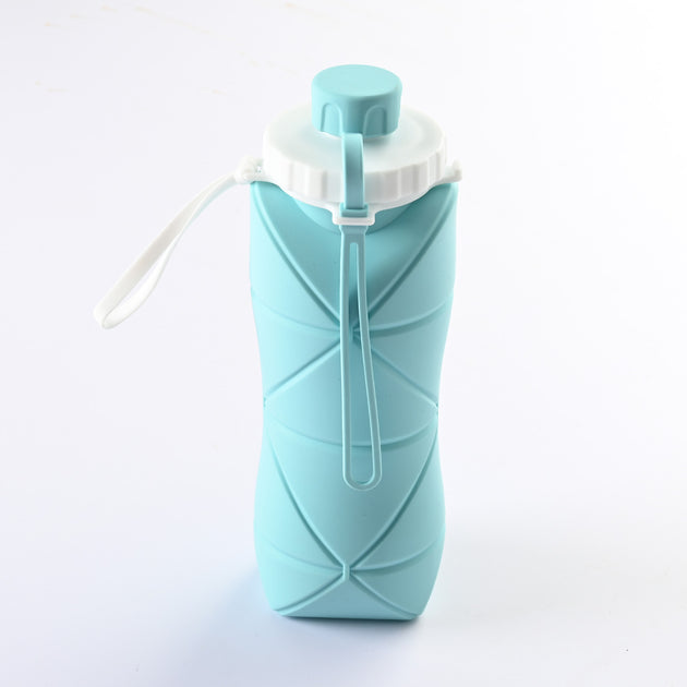 Blue collapsible water bottle 