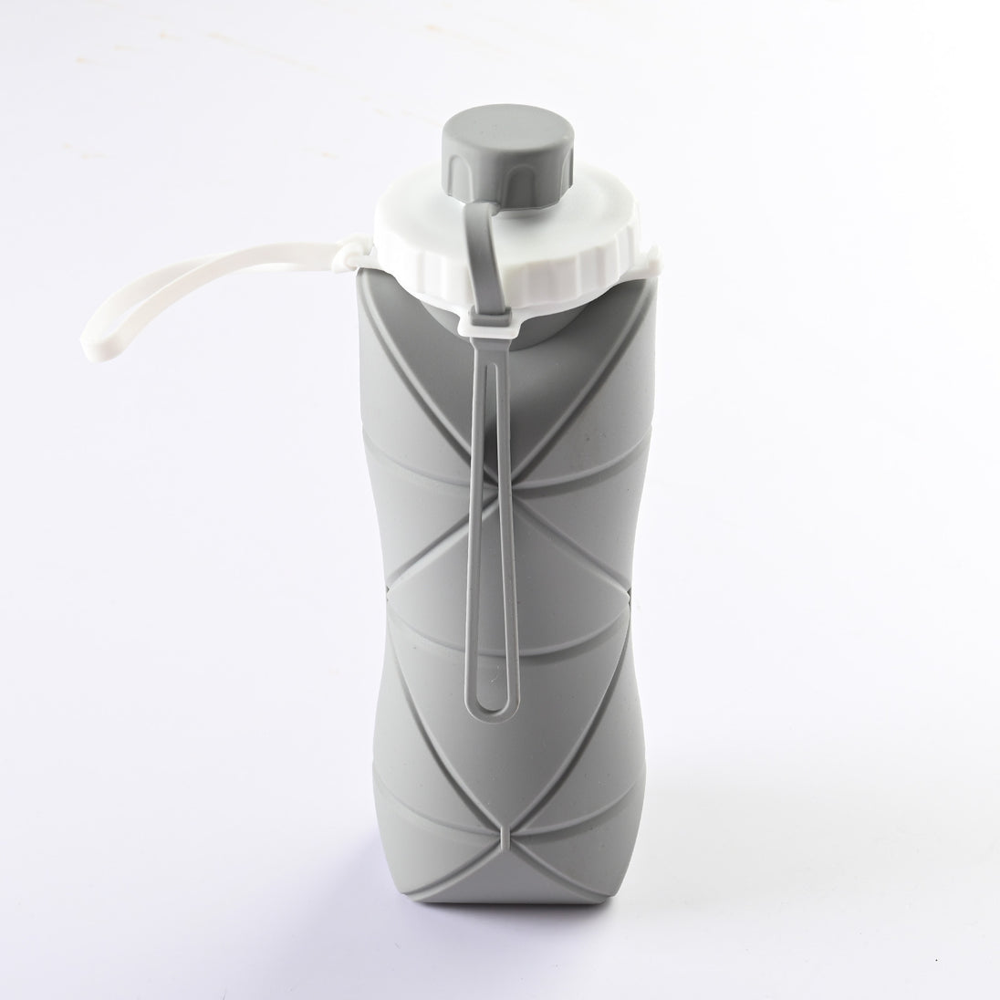 Grey collapsible water bottle 