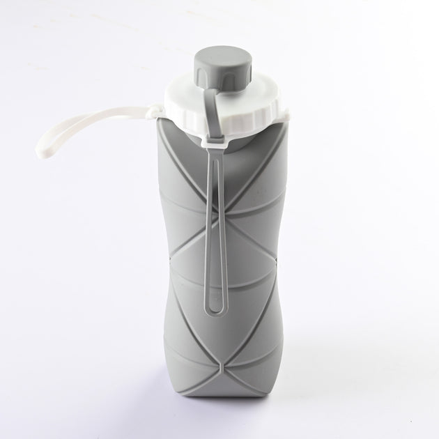 Grey collapsible water bottle 