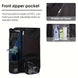 Zipper front pocket