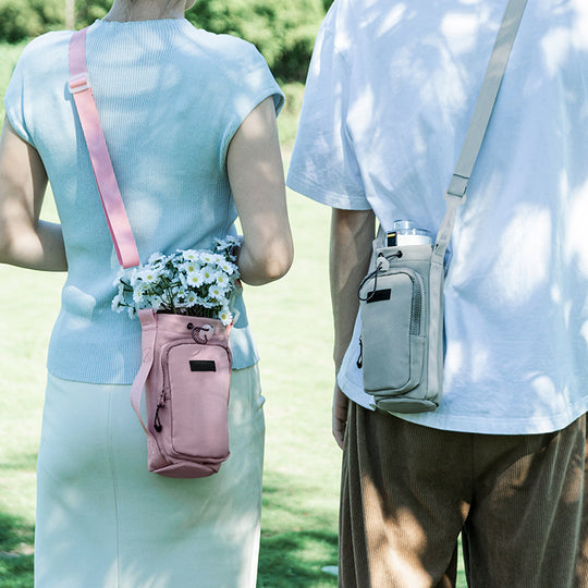 Water bottle holder with strap 