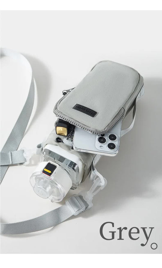 Grey water bottle holder 