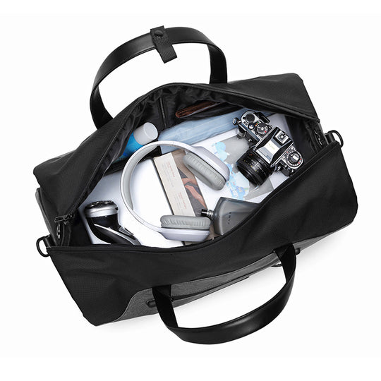 Gym bag with items 