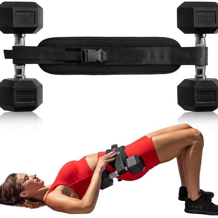 Hip thrust belt with weights