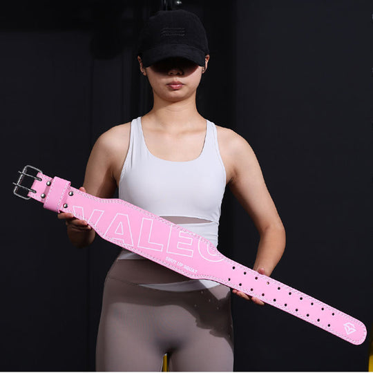 woman holding belt 